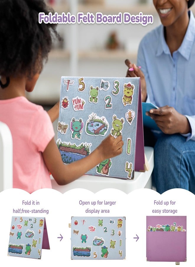 CHEFAN Felt Flannel Board Stories for Toddler, Five Little Monkeys Jumping On The Bed, Preschool Felt Activities, Flannel Graphic - Image 5